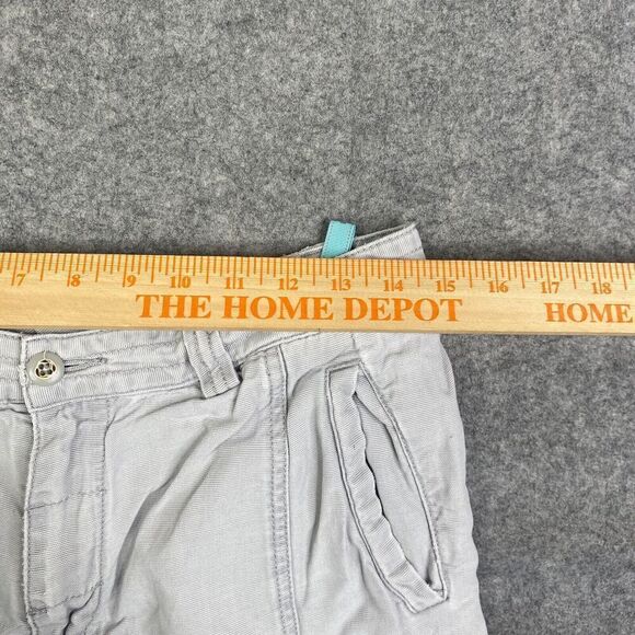 Tommy Bahama Relax Stretch Cargo Shorts Men's 30 Gray Solid Button Zip Closure - Picture 3 of 9